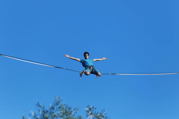 istock Walk a line in the sky.Turkish Highline Carnival in Antalya. 930574406