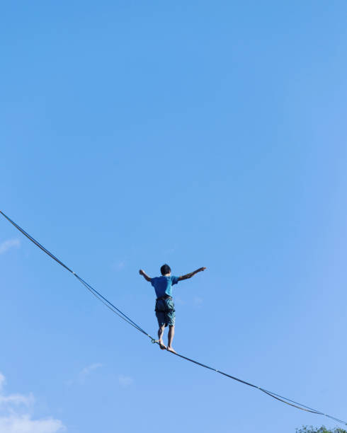istock Walk a line in the sky.Turkish Highline Carnival in Antalya. 930574410