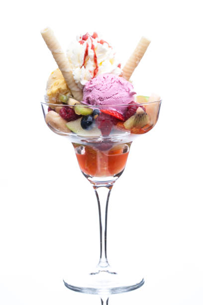 istock Ice cream sundae with fruits 930575790
