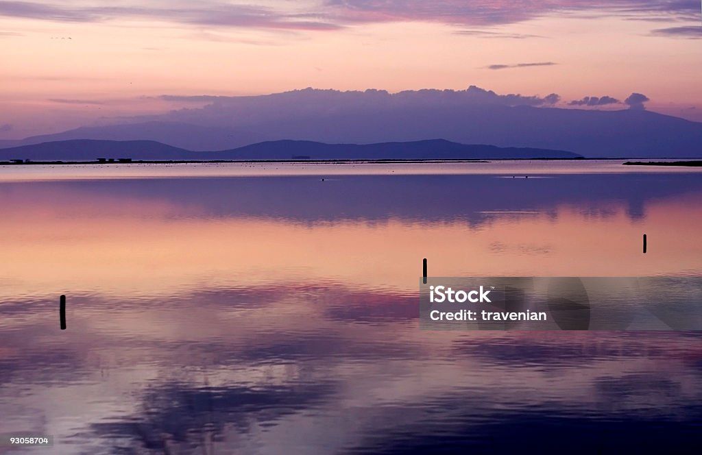 Pôr do sol Lago Reflection - Royalty-free Ambiente dramático Foto de stock