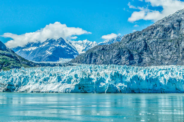 lodowiec w zatoce lodowcowej na alasce - glacier alaska iceberg melting zdjęcia i obrazy z banku zdjęć