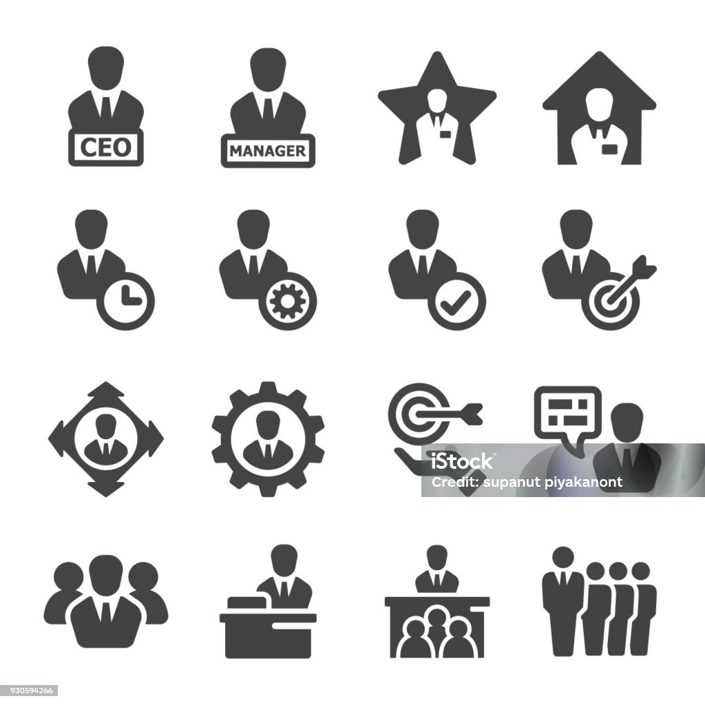 manager icon CEO,manager icon set CEO stock vector