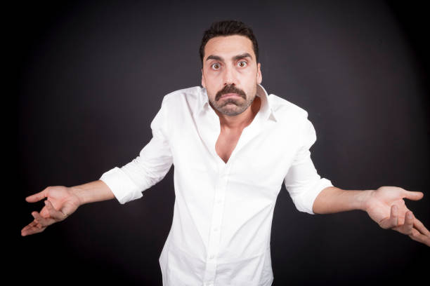istock Young handsome man with beard and mustache studio portrait 930597622