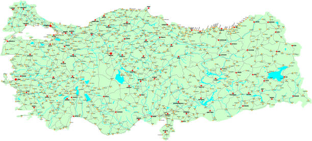 Turkey Map  antakya stock illustrations