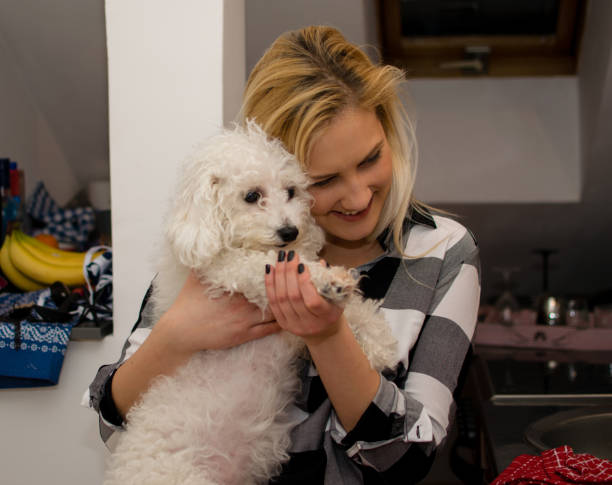 istock Woman and her dog 930604412