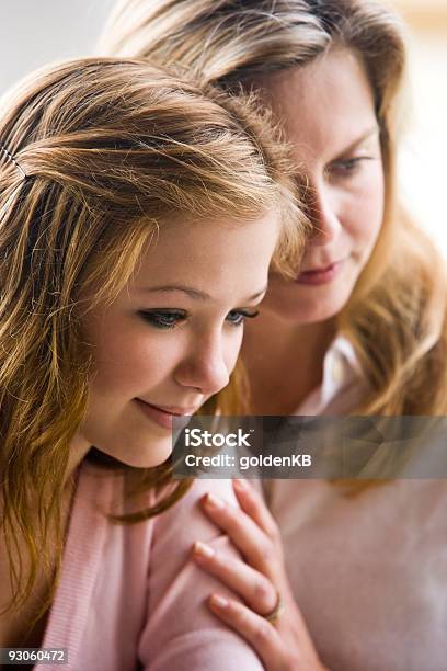 Pretty Teenage Daughter With Her Mom Stock Photo - Download Image Now - Headshot, Mature Women, 14-15 Years