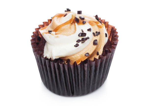 istock Fresh cupcake muffin with caramel and chocolate 930609232