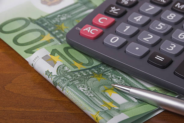 istock Money, pen and calculator 93061088