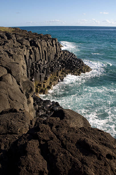 Geometrico rocce, Fingal'testa - foto stock