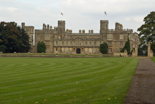 Balmoral Scottish Royal Scots baronial revival style castle and grounds in summer; Europe Great Britain, Scotland, Aberdeenshire, the Balmoral castle, summer residence of the British Royal Family - 17th of July 2021