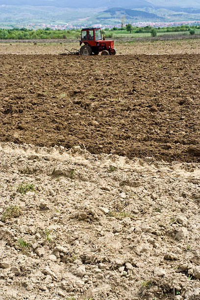 Plowing stock photo