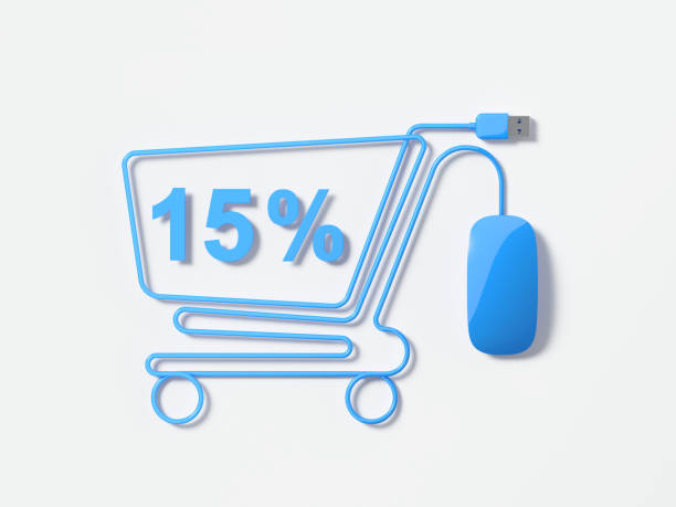 istock Blue Mouse Cable Forming A Shopping Cart Symbol On White Background 930647932