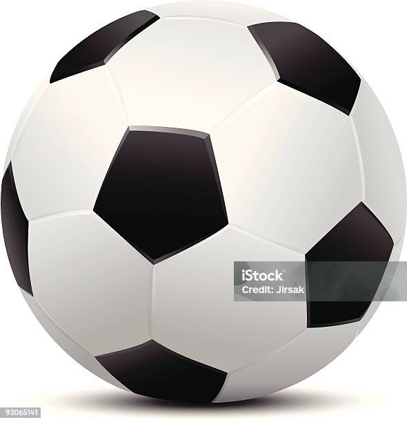 Bola De Futebol Vector - Arte vetorial de stock e mais imagens de Bola - Bola, Bola de Futebol, Branco