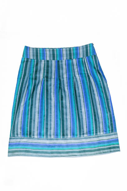 istock Blue striped skirt isolated on white background 930658674