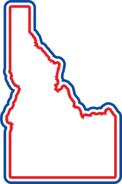 Vector illustration of Idaho Outline