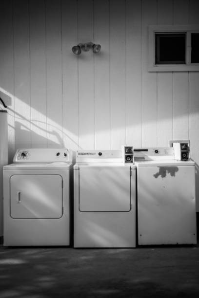 istock Washing machine in Hawaii Condo.monochrome. 930669378