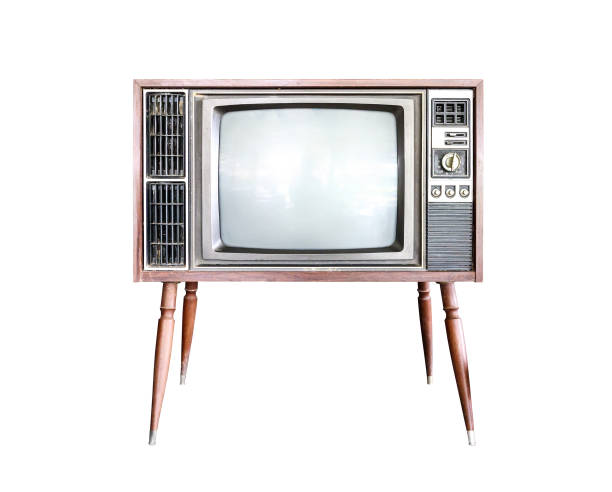 istock Old vintage classic retro television isolated on white background 930669434