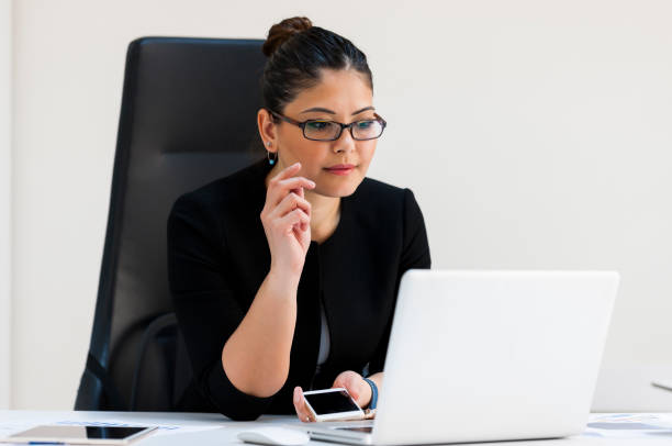 istock Beautiful bisunesswoman portrait at workplace 930683966