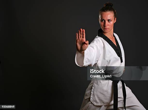 Girl In White Kimono Stock Photo - Download Image Now - Taekwondo, Karate, Black Belt