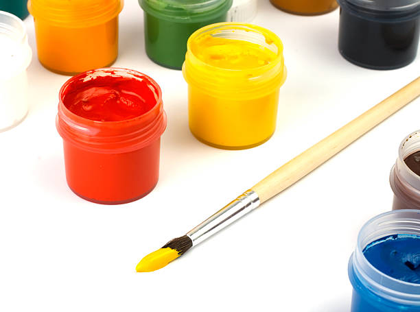 istock Brush and banks with paint 93069225
