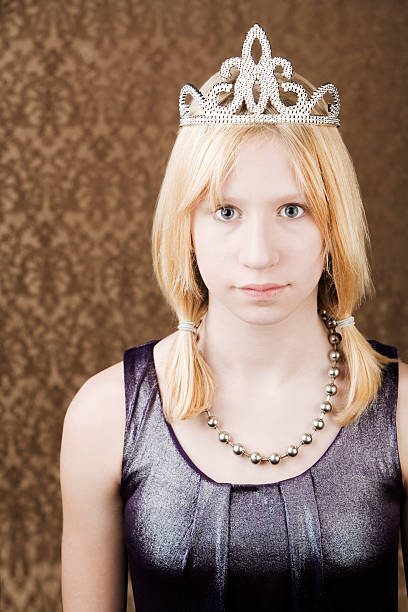 istock Pretty young girl with a tiara 93069840