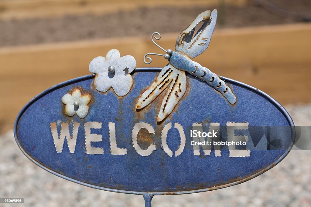 Welcome Sign  Butterfly - Insect Stock Photo