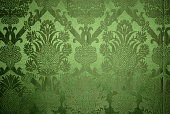Old vintage green wallpaper texture