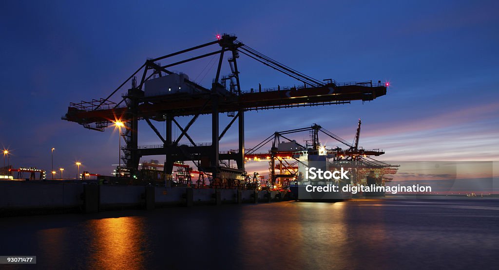 Porto de Roterdã - Foto de stock de Armação de Construção royalty-free