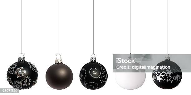 Christmas Baubles Stock Photo - Download Image Now - Black Color, Celebration, Christmas