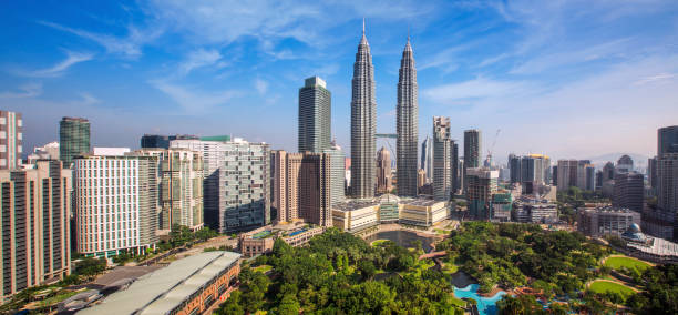 City scape of Kuala lumpur city with main building City scape of Kuala lumpur city with main building, Tower and park, Kuala lumpur city, Malaysia kuala lumpur photos stock pictures, royalty-free photos & images