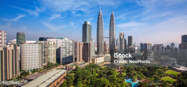 City Scape Of Kuala Lumpur City With Main Building Stock Photo - Download Image Now - Malaysia, Urban Skyline, Petronas Towers