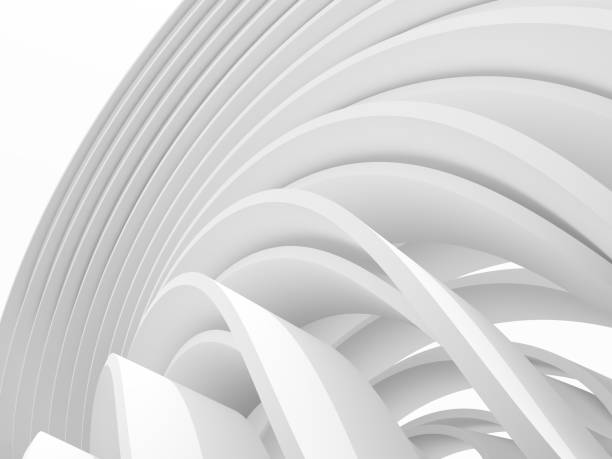 istock Abstract of white pattern space ,Perspective of future design architecture 930720118