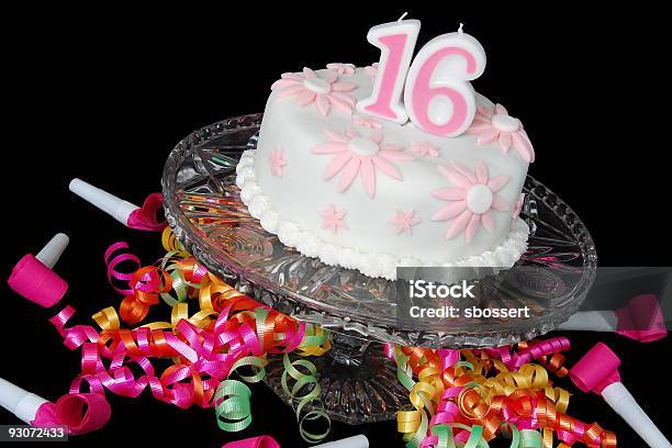 Sweet Sixteen Cake Stock Photo - Download Image Now - Anniversary, Baked, Birthday