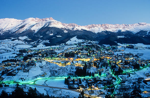istock Dusk in a ski resort 93072688