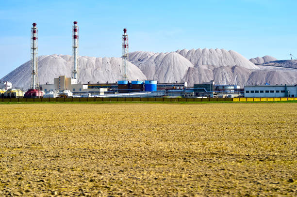 칼륨 비료의 생산을 위한 산업 기업 - nature russia environmental conservation mineral 뉴스 사진 이미지