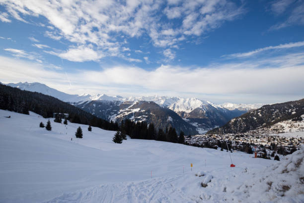 istock Wide sweeping views down the valley to Verbier 930737294