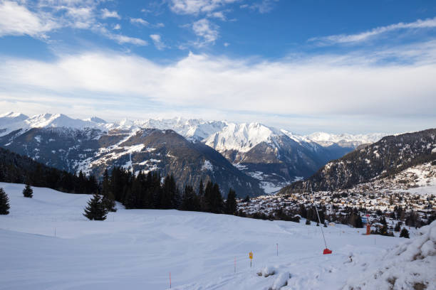 istock Wide sweeping views down the valley to Verbier 930737306
