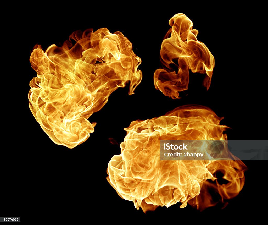 fire Perfect fire isolated on black background, space for text or design. Beauty In Nature Stock Photo