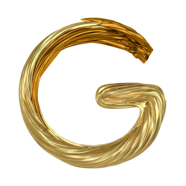 istock Image of gold color alphabet isolated on white. 3D 930747528