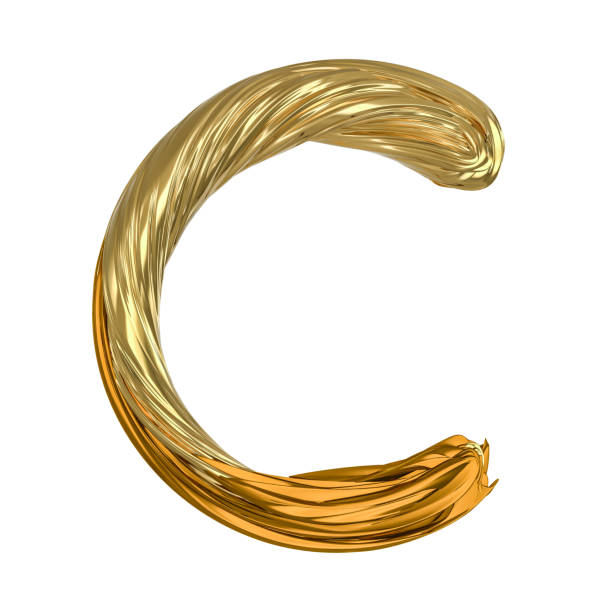 istock Image of gold color alphabet isolated on white. 3D 930747550