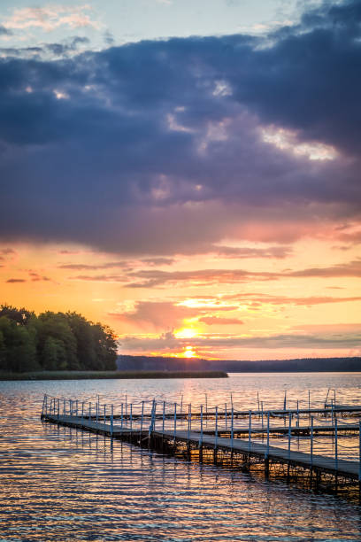 istock Dynamic sky at the lake in sunset, Poland 930747864