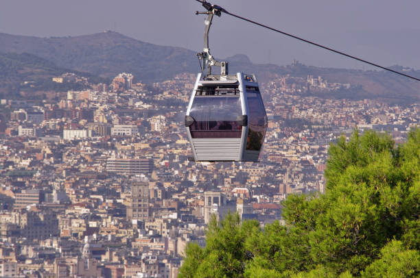 istock cable car in Barcelona city 930750730
