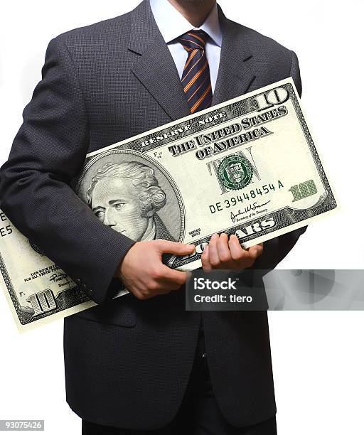 Un Hombre De Negocios Con Dólar 01 Foto de stock y más banco de imágenes de Actividad comercial - Actividad comercial, Adulto, Agarrar