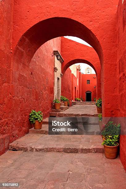 Red Building Stock Photo - Download Image Now - Architecture, Mexico, Accessibility