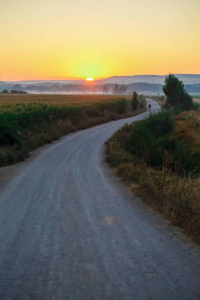 istock Amazing sunrise on camino 930768274