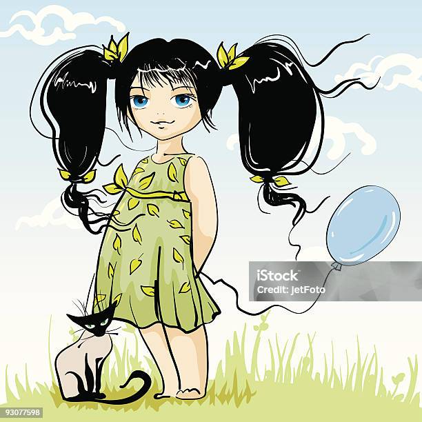 Charming Girlie Stock Illustration - Download Image Now - Domestic Cat, Girls, Perfection