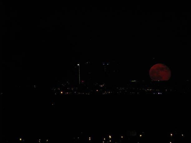 istock Moonrise in Madrid at night 930776098
