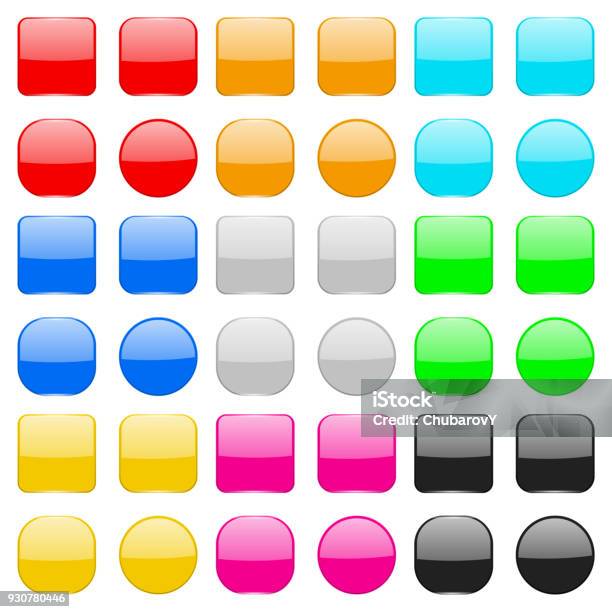 Menu Button Color Blank Colored Menu Buttons Stock Illustration - Download Image Now ...