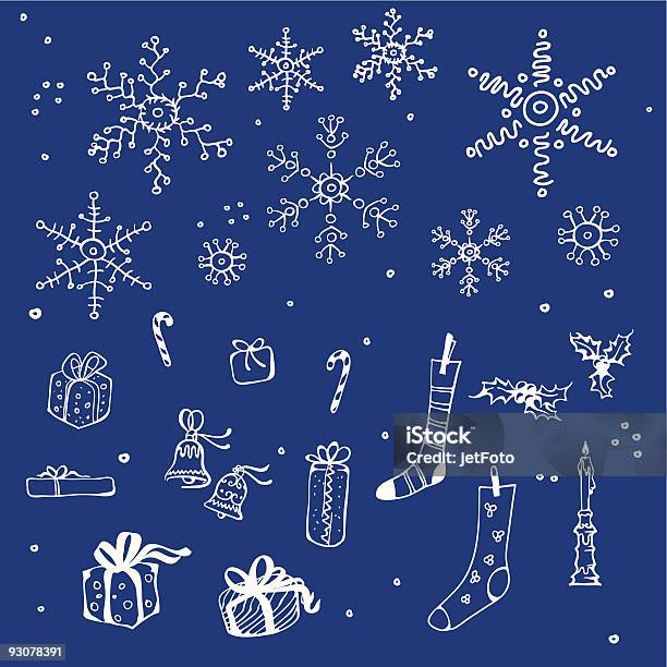 Nowy Rok I Święta Bożego Narodzenia Elementy - Stockowe grafiki wektorowe i więcej obrazów Bez ludzi - Bez ludzi, Biały, Boże Narodzenie