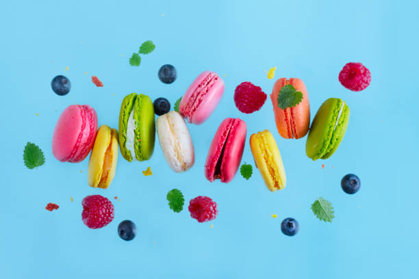istock Macaroons cookies on pink 930785060